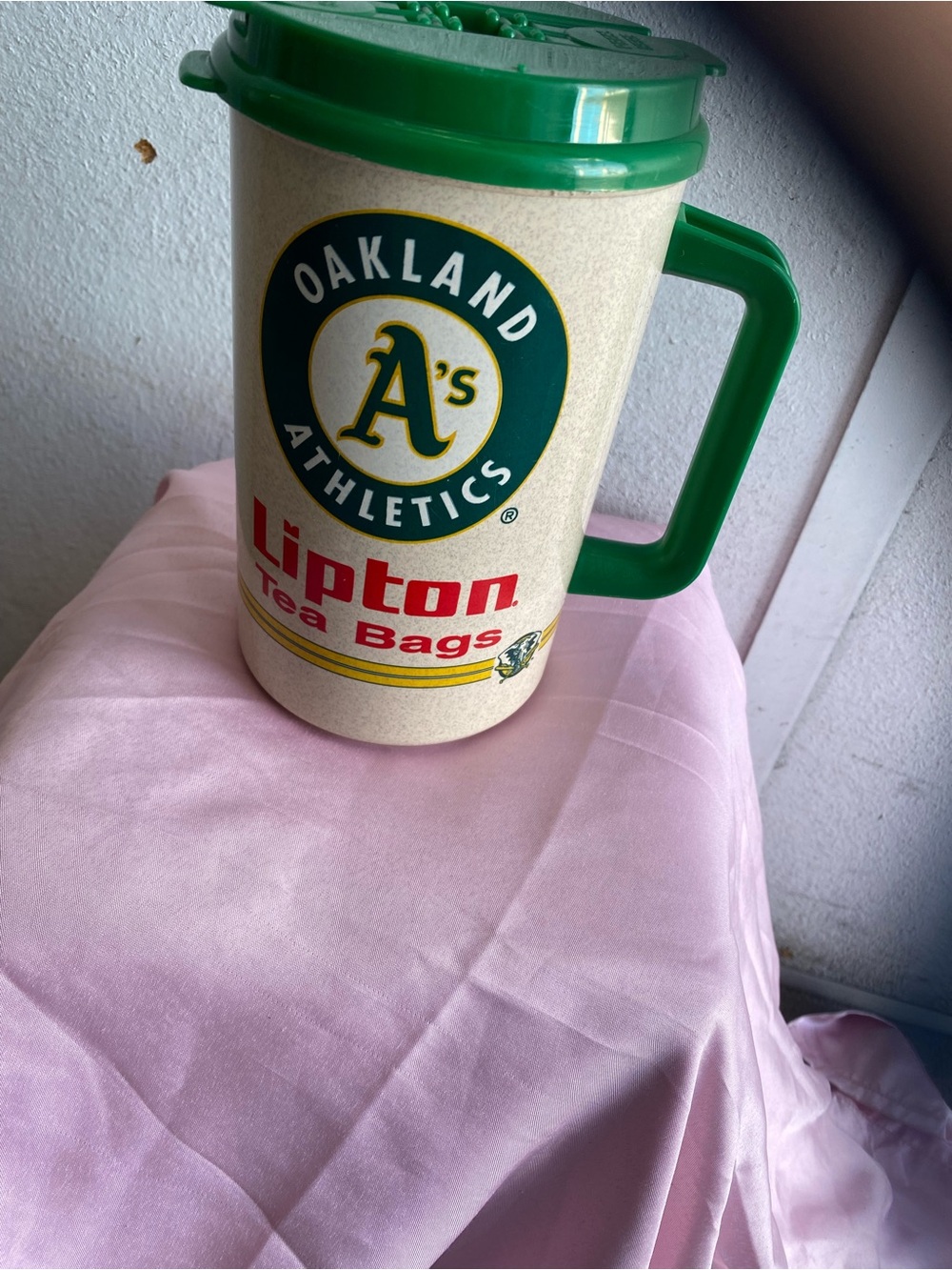 Thermos Oakland Athletics Green and Cream Promotional Mug